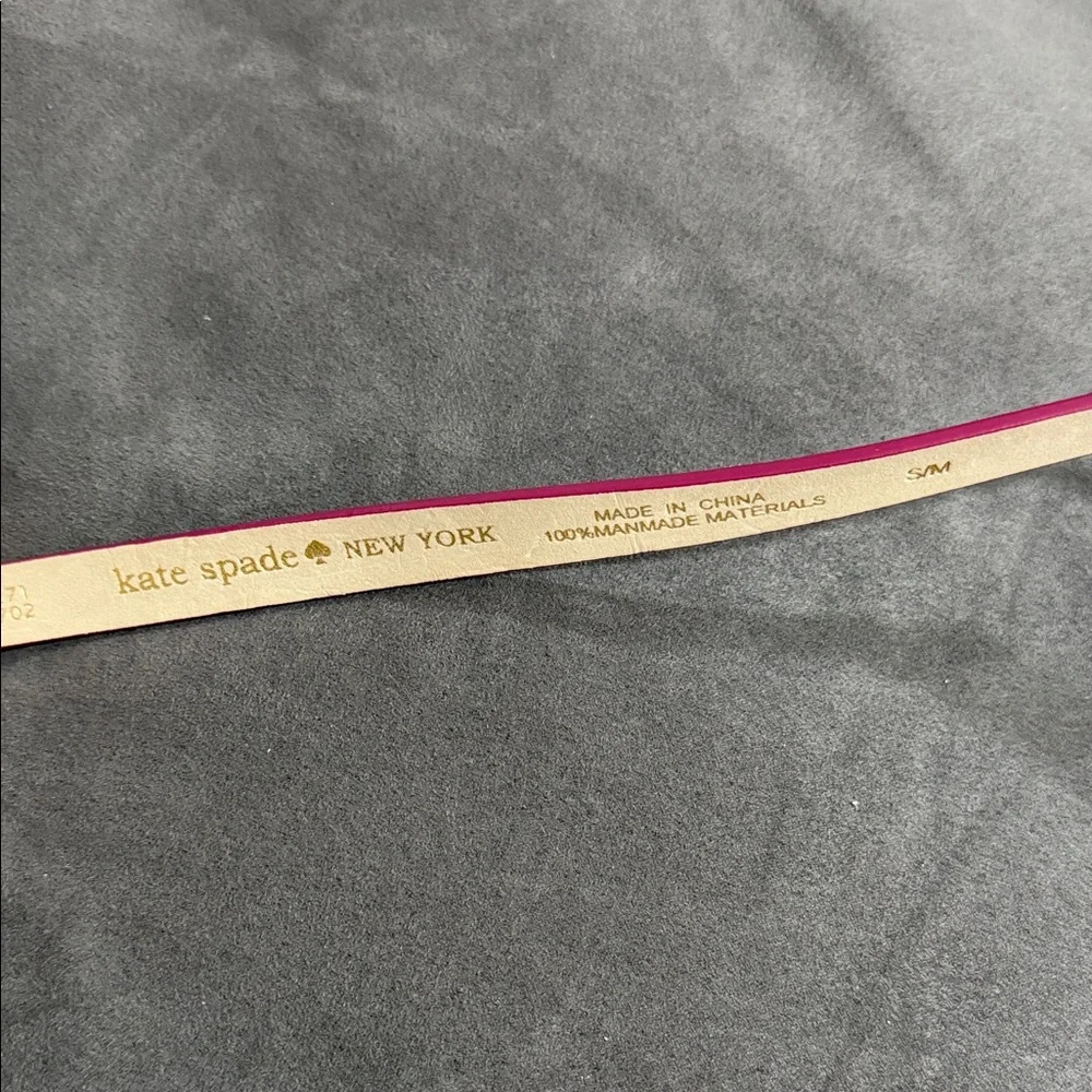 Kate Spade Fuchsia Metallic Bow Girls Belt